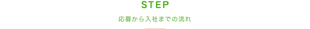 STEP応募から入社までの流れ