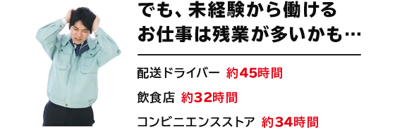 でも未経験が働きやすい仕事だと