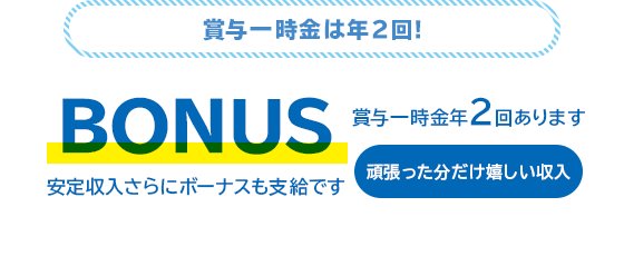 賞与一時金は年２回