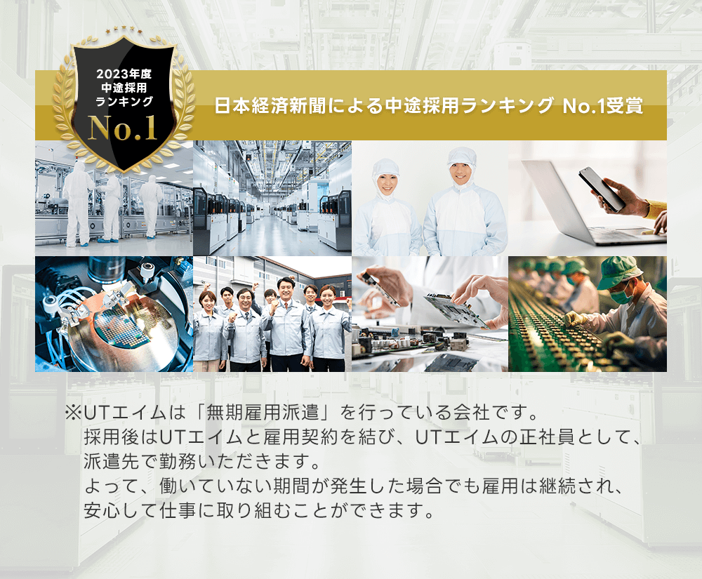 日本経済新聞による中途採用ランキング No.1受賞