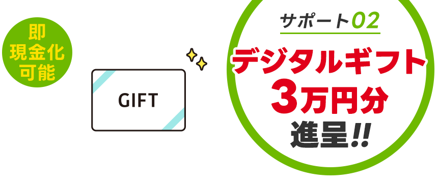 デジタルギフト3万円分進呈